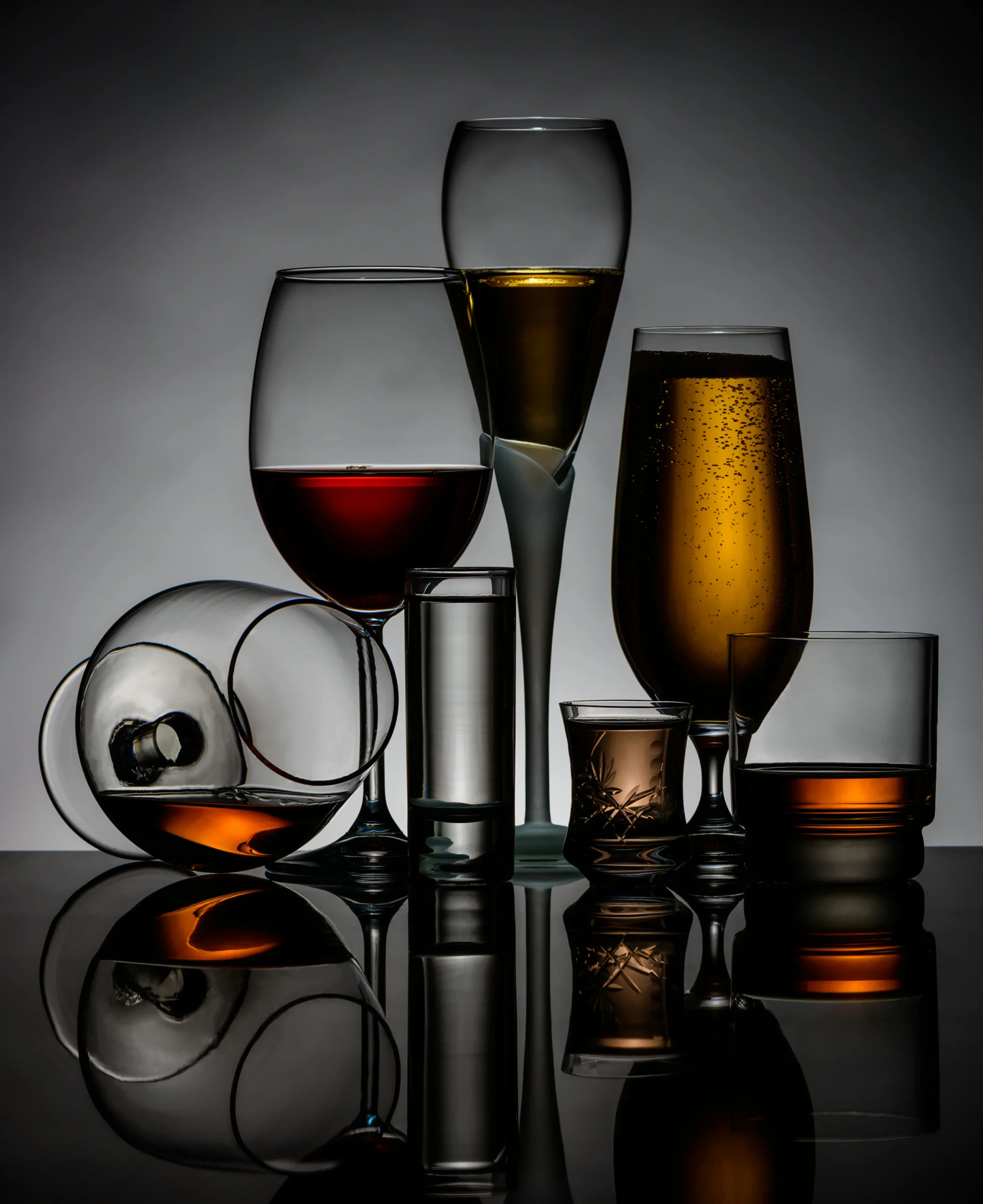 elegant still life of assorted drinkware and bever 2026 03 09 04 51 49 utc